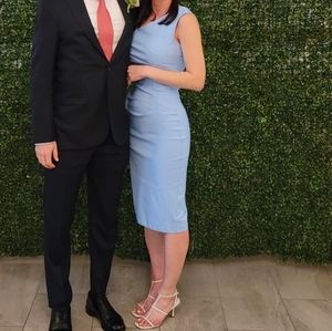 Light Blue Midi Dress